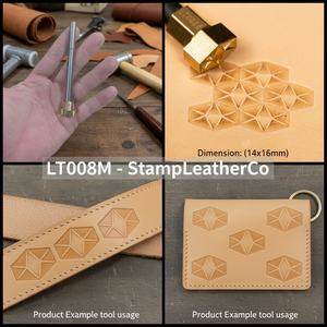 LT008M Tampon en cuir Étoile géométrique Hexagone Design pour l'artisanat géométrique du cuir - Product Image 1