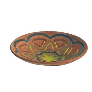 Design décoratif avec bol en bois d'acacia massif de forme ronde en résine avec bol en bois fini naturel d'Inde - Product Image 4