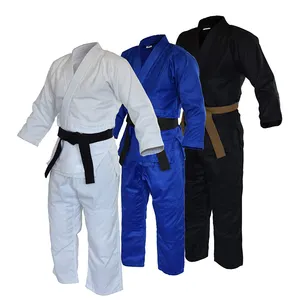 巴西柔术套装蓝色制服和服批发定制标志柔术和服柔道