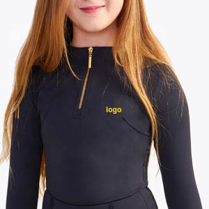 MOQ bajo 4 colores Nylon Niños Ropa ecuestre Niños Capa base Media cremallera Equitación Camisetas de manga corta - Product Image 3