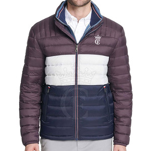 Chaqueta acolchada personalizada para hombre superventas con cuello levantado, nuevo diseño, estilo de moda, chaqueta de plumón de Color sólido, posición frontal del logotipo - Product Image 6
