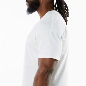 T-Shirt Homme 100% Coton Style Hip Hop Surdimensionné Col en O Manches Courtes Tissu Jersey de Haute Qualité Personnalisable Grande Taille - Product Image 6