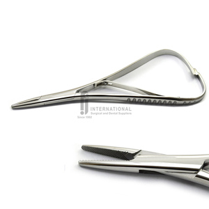 Porte-aiguilles Mathieu Premium avec embouts TC, kit d'instruments chirurgicaux orthodontiques personnalisés, base dentaire en acier inoxydable, manuel, CE - Product Image 3