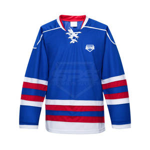 100% Poliéster Hecho Diseño personalizado Jersey de hockey sobre hielo Hecho en fábrica Precio bajo Jersey de hockey sobre hielo - Product Image 1
