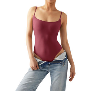 Traje de baño de una pieza para mujer, traje de baño con cuello redondo o correa de espagueti para playa, piscina o traje de baño al por mayor - Product Image 3