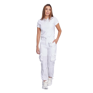 Pantalones Médicos de Trabajo con Bolsillos Tipo Cargo, Cierre de Cremallera, Diseño Elástico de Sarga, Uniformes de Hospital Unisex, Pantalones de Enfermería de Lona - Product Image 3