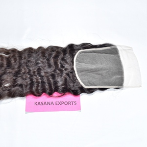 Extensions de cheveux humains indiens ondulés vietnamiens cuticules alignés 6*6 avec fermeture à double tirage - Product Image 2