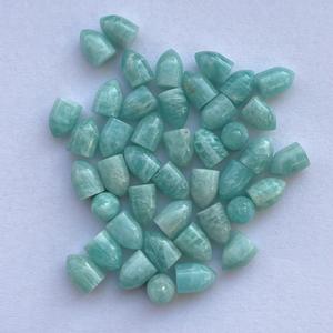 Piedra de amazonita verde azul natural, cabujón de bala suave, piedra preciosa, IGI, calidad AAA certificada, precio al por mayor, 8mm, 10mm, 12mm - Product Image 4