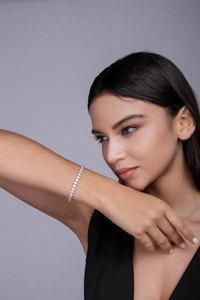 สร้อยข้อมือเพชรโมอิสเพชรสำหรับงานแต่งงานหรืองานหมั้นและใช้งานได้ทุกวัน - Product Image 2