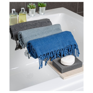 Toalla de playa turca lavada a la piedra de algodón 100% de calidad Premium 90x180 cm Toalla de baño Peshtemal Hammam absorbente para adultos - Product Image 2