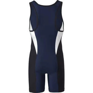 Maillot de bain en coton bleu marine 240 g/m² sans manches avec design contrasté au niveau du col, haute performance, respirant, séchage rapide, style décontracté - Product Image 1
