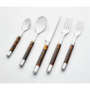 Ensemble de couverts classique en acier inoxydable avec manche en bois couverts élégants vaisselle de qualité supérieure pour restaurant fête à la maison - Product Image 3