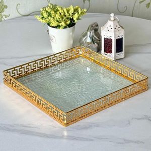 Multipurpose Decorative Metal Gifting Trays With Mirror Square Gifting Trays for Wedding Packing <b>Basket</b>,<b>Gift</b> <b>Hamper</b> Packing Tray - Product Image 6