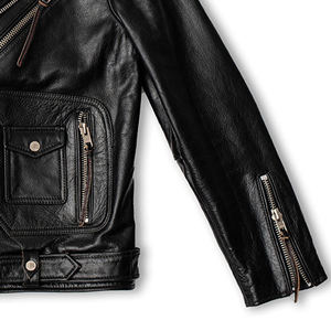 แจ็กเก็ตระบายอากาศได้ดีแบบคลาสสิกของผู้หญิงแจ็กเก็ตหนังแกะแท้สำหรับฤดูหนาวออกแบบได้ตามต้องการ - Product Image 4