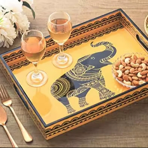 Tablero de MDF con estampado de esmalte de alta calidad, bandeja para servir, forma rectangular, diseño moderno, respetuoso con el medio ambiente, Apto para lavavajillas, uso en fiestas - Product Image 5