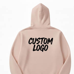 Sweat à capuche d'hiver personnalisé avec logo pour hommes, en polaire douce 100% coton, imperméable, pour les équipes marketing et la mode urbaine - Product Image 2