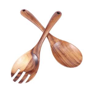 Home & Kitchen Tabletop Dinnerware Cutlery Natural Finished Wooden <b>Flatware</b> <b>Sets</b> With Printed Handle Party Table Top - Product Image 5