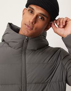 New Arrival Men's <b>Warm</b> Winter Shiny Quilted Puffer <b>Jacket</b> Windbreaker <b>Waterproof</b> Winter <b>Jacket</b> Padded Thick Black Hooded <b>Jackets</b> - Product Image 4