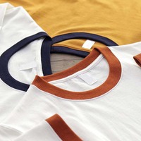 Camiseta Deportiva Personalizada con Logotipo, Cuello Redondo, Manga Corta, 100% Algodón, Estilo Urbano para Hombre, Transpirable, Verano