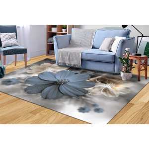 Modern Flower Printed <b>Rug</b>: Wall Hanging, <b>Runner</b>, Round, Anti-Slip, Machine Washable,Goblen <b>Rug</b> - Product Image 5