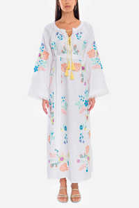 2024 verde elegante plisado Maxi vestido para mujer Casual Oficina y ropa de calle cuello redondo manga corta Patchwork nueva dama moda - Product Image 2