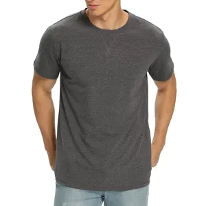 Sportswear Recycelbare Baumwolle Quick Dry Slim Fit Sport Gym T-Shirt Benutzer definierte Marke Active Wear Plain Black Sport T-Shirt für Männer