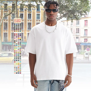 Fabricant de vêtements, impression personnalisée, broderie, t-shirts oversize en coton 100% 260 g/m² pour hommes - Product Image 2