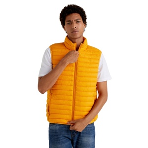 Wholesale Polyester Material Unisex <b>Quilted</b> Zip Up Puffer Sleeveless Jacket With Side Pockets And Stand Collar - Product Image 1