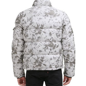 Chaqueta de lona con capucha de invierno para hombre, a prueba de viento, impermeable, de nailon, con cierre de cremallera ligera y brillante, estilo callejero - Product Image 2