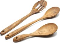 Nouvelles cuillères à coke et à filtrer en bois spatule en bois servant une cuillère à soupe cuillère à découper en bois naturel ensembles de couverts fabriqués en inde