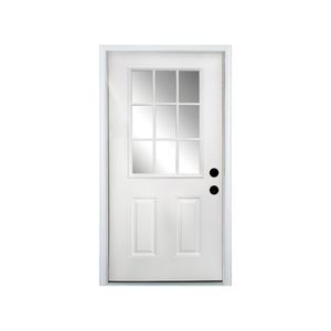 Puerta de Entrada de Fibra de Vidrio de 36 x 80 Pulgadas, Blanca, con Vidrio Low-E, Estilo Tradicional, Marco de Vinilo, Aislamiento Térmico, Hecha en Tennessee - Product Image 3