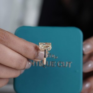 IGI Certified Radiant Cut Fancy Yellow <b>Diamond</b> <b>Ring</b> Engagement 4 Prong Solitaire <b>Ring</b> - Product Image 6