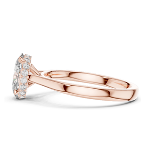 Bague de fiançailles ovale en diamant de laboratoire de 0,128 carat pour femme, clarté VVS-VS EF, or 18 carats, 14 carats, 10 carats et argent 925, moissanite - Product Image 6