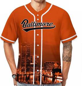 เสื้อเจอร์ซีย์เบสบอลสำหรับผู้ชายเสื้อเจอร์ซีย์ปักแบบระเหิดตามสั่ง - Product Image 1