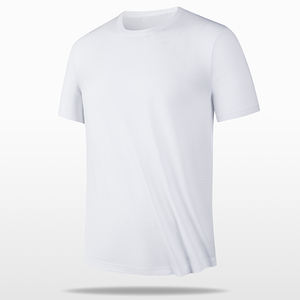 2024 dernière nouveauté en gros séchage rapide 100% Polyester blanc t-shirts Jacquard personnalisé T-shirt uni hommes T-shirt pour le Sport - Product Image 6