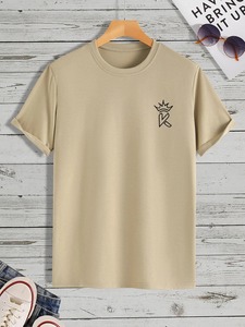 เสื้อยืดแขนสั้นวินเทจของผู้ชายเสื้อยืดถักลำลองสีพื้นผ้าฝ้าย100% ดีไซน์ใหม่คุณภาพพรีเมียม - Product Image 2