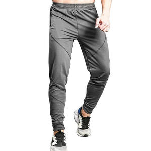 Pantalon de survêtement Slim Fit à taille élastique avec cordon de serrage essentiel pour l'entraînement Pantalon de survêtement en coton et polyester uni pour hommes - Product Image 3