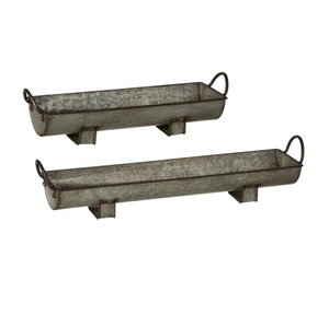 Rustic Metal <b>Large</b> Galvanized <b>Planter</b> With Balance Garden Accessories Handmade Factory Customized Metal <b>Planter</b> And Plants & Pot - Product Image 5