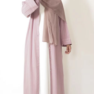 Ensemble de 2 pièces Abaya Khimar droit modeste de style islamique moderne pour femmes musulmanes, robe de prière de Dubaï - Product Image 6