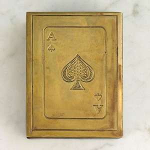 Boîte de présentation de cartes à jouer de luxe en laiton, cadeaux promotionnels d'affaires personnalisés, accessoires de jeu de pique-nique, prix abordable - Product Image 4