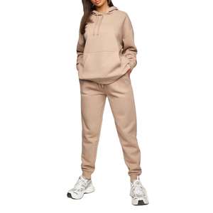 Ensemble tendance pour femmes en deux pièces, pantalon de survêtement taille haute assorti et ensemble de sweat-shirt à capuche, impression et broderie personnalisées - Product Image 2