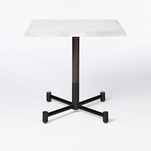 Exclusiva Mesa de Comedor Cuadrada de Madera Maciza con Dos Patas Abatibles, Mesa de Centro para Cocina con Base de Pedestal Resistente para Muebles de Restaurante - Product Image 2