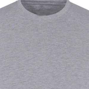 Conjunto de pijama de camiseta lisa gris Conjunto de salón tejido de algodón 100% Ropa de dormir de media manga suave y transpirable con camiseta y pantalones de cuello redondo - Product Image 4