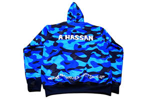 Chándal personalizado con diseño de camuflaje y sublimación acampanada para hombre, ropa de calle de gran tamaño de dos piezas con logotipo personalizado - Product Image 2