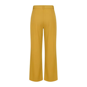 Pantalon de travail décontracté pour femme, en toile 100% coton, taille mi-haute, fermeture à cordon, respirant, séchage rapide, uni - Product Image 4