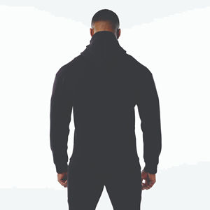 Conjunto de chándal de invierno para hombre con logotipo personalizado, chándal de lana de algodón 100% con capucha, dos piezas lisas para correr a la venta - Product Image 3