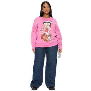 Sweat-shirt tendance d'hiver, écologique, imprimé sur mesure, sérigraphie, logo, coupe ample, style hip-hop, 100% coton, polaire épais - Product Image 2