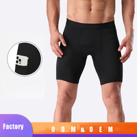 Pantalon d'entraînement de compression à cinq poches personnalisé séchage rapide haute élasticité imperméable Marathon course à pied cyclisme sport taille élastique