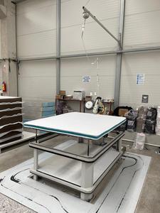 Couvre-matelas en mousse bleu ciel doux matelassé confort haut et bas de sommeil blanc - Product Image 2