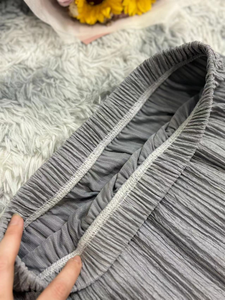 Top 100% poliéster algodón Material coreano crepé polialgodón nueva falda informal para mujer ajuste teñido liso 110KG Método de tejido no tejido - Product Image 6